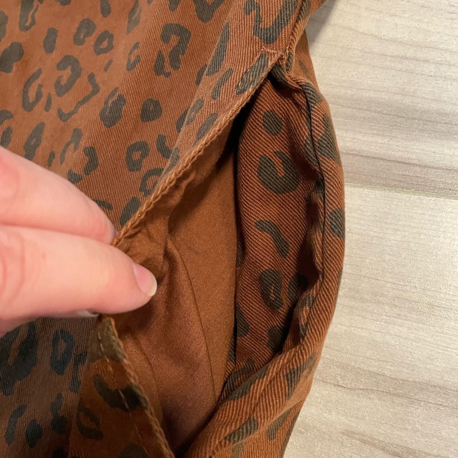 Universal Thread Brown & Black Leopard Print Dres… - image 9