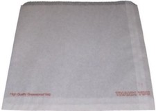 THANK YOU PRINTED GREASE PROOF PAPER BAGS 7X7 for Food Chips Sweets etc x 100