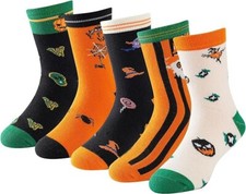Brand New 5 Pack Halloween Boys Socks 8-12 Years