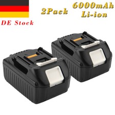 2X 6000mAH 18V Li-ion Akku Für Makita BL1830 BL1850 BL1860 BDA350 BDF450 BHP450 