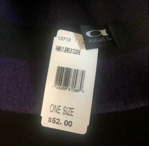 August Hat Co. Jeweled Wool Cloche Hat, Purple or Green - MSRP $52 NWT - Picture 3 of 5