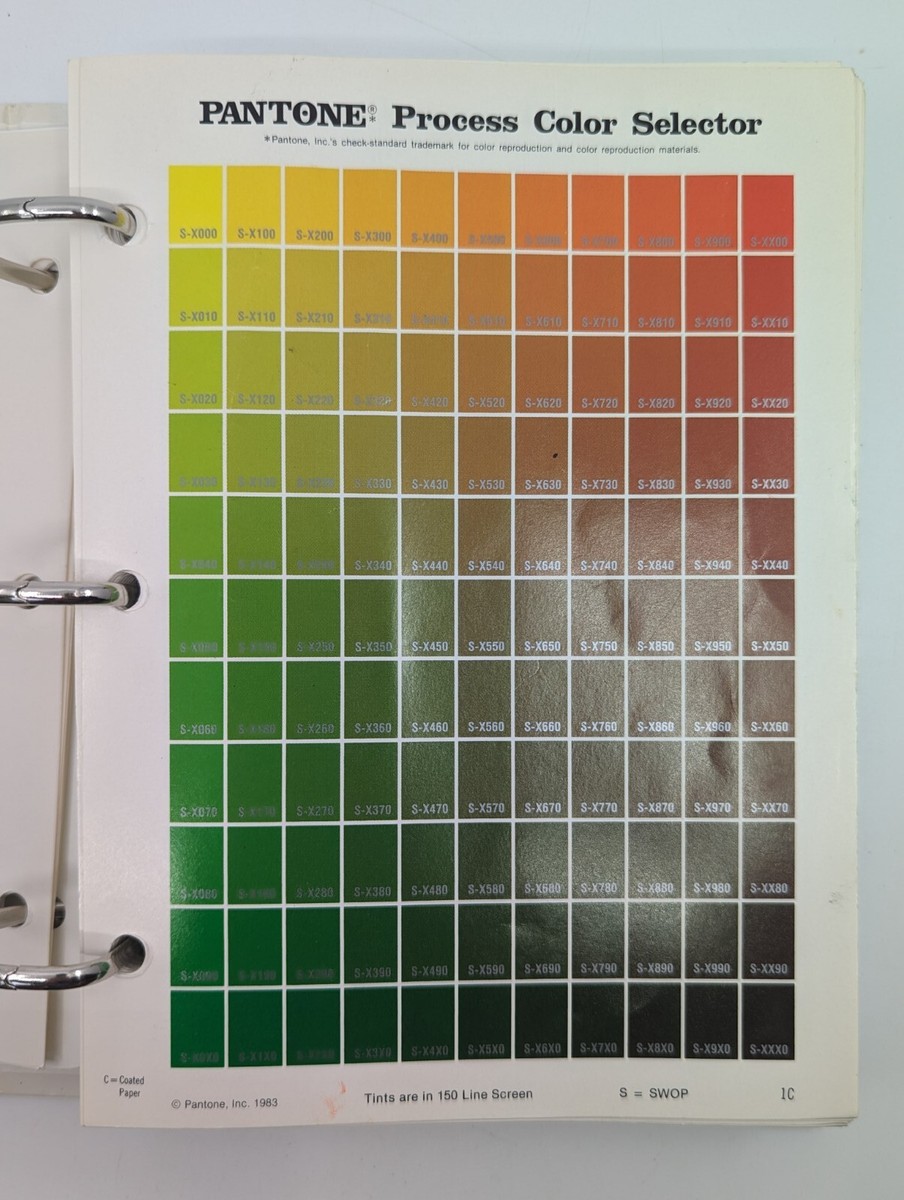 1983 Pantone Process Color Selector Vol. 6 w/81 Coated & 81 Pages