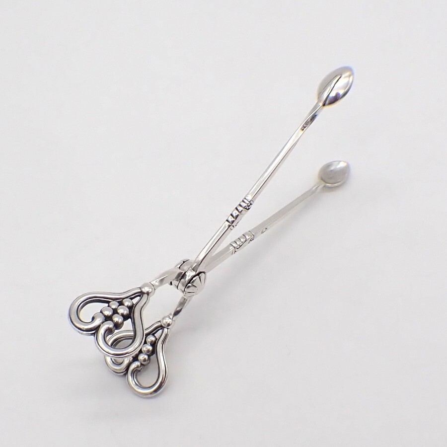 Georg Jensen Sugar Tongs Sterling Silver Denmark Mono G | eBay