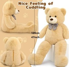 Giant Plush Teddy Bear 47" Stuffed Animal Soft Toy Huge Large