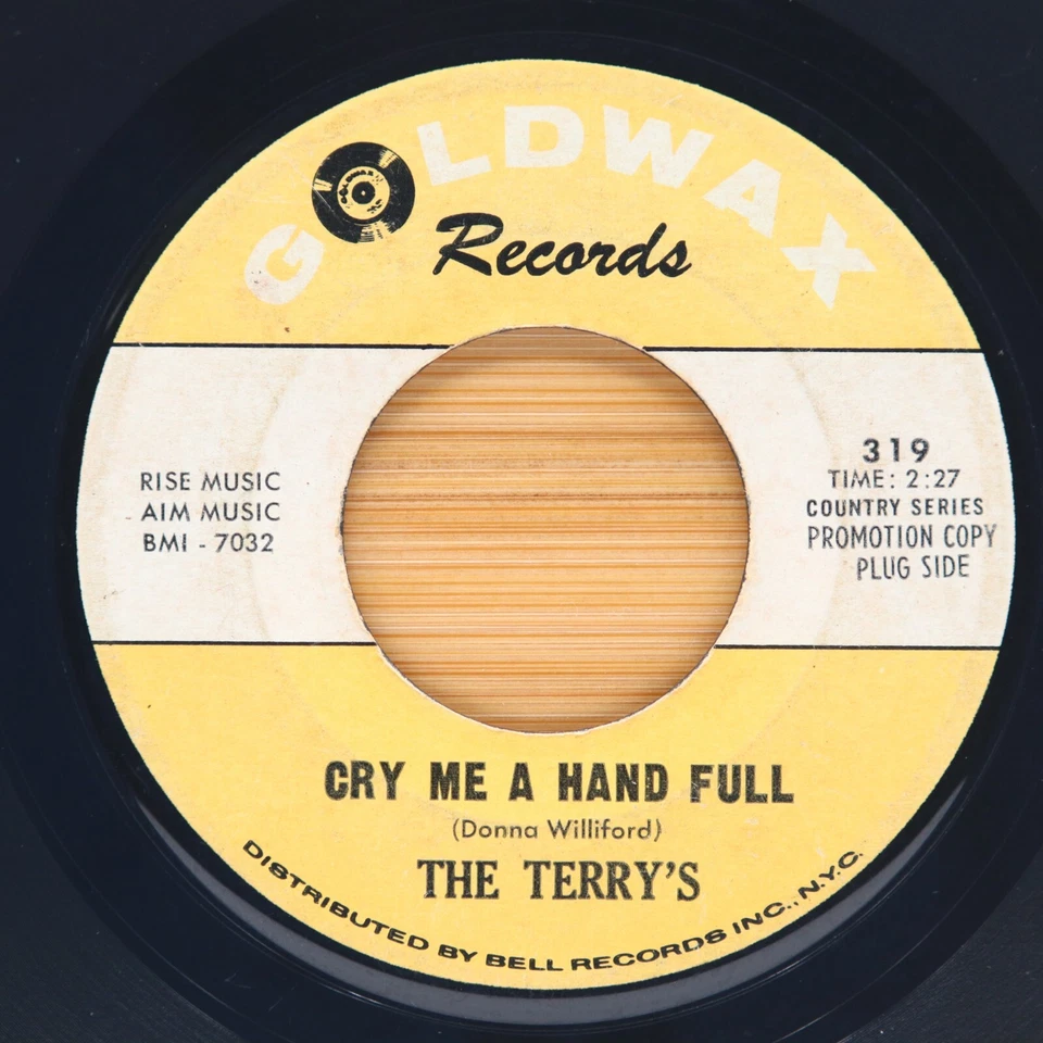 THE TERRY'S - STORMY LOVE AFFAIR / CRY ME A HAND FULL - COUNTRY 45 GOLDWAX Foto 2 de 2