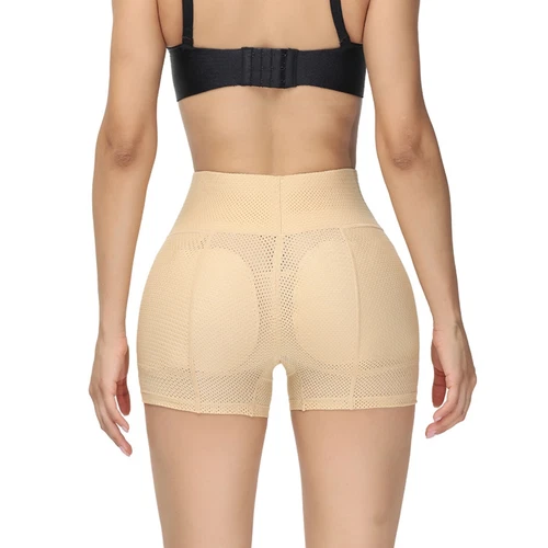 Damen Hüftpolster Shapewear gepolstert formend Oberschenkel Shorts Dip Enhancer Po Lifter - Bild 9 von 20