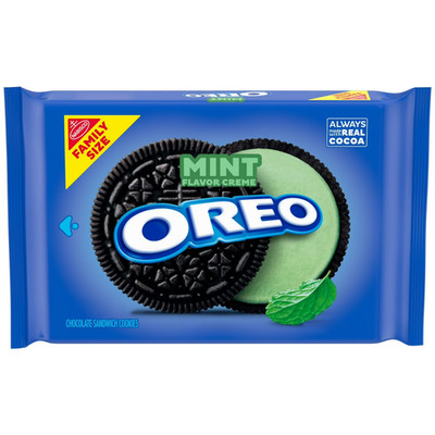 Oreo Mint Chocolate Sandwich Cookies Family Size 18.71oz.