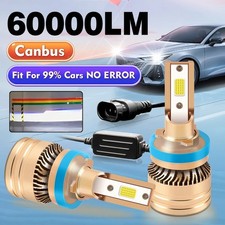 2-Pack 12V LED Headlight Bulbs, 6000K, 200W   Pack of 2, H1 H4 H7 H11 9005 9006