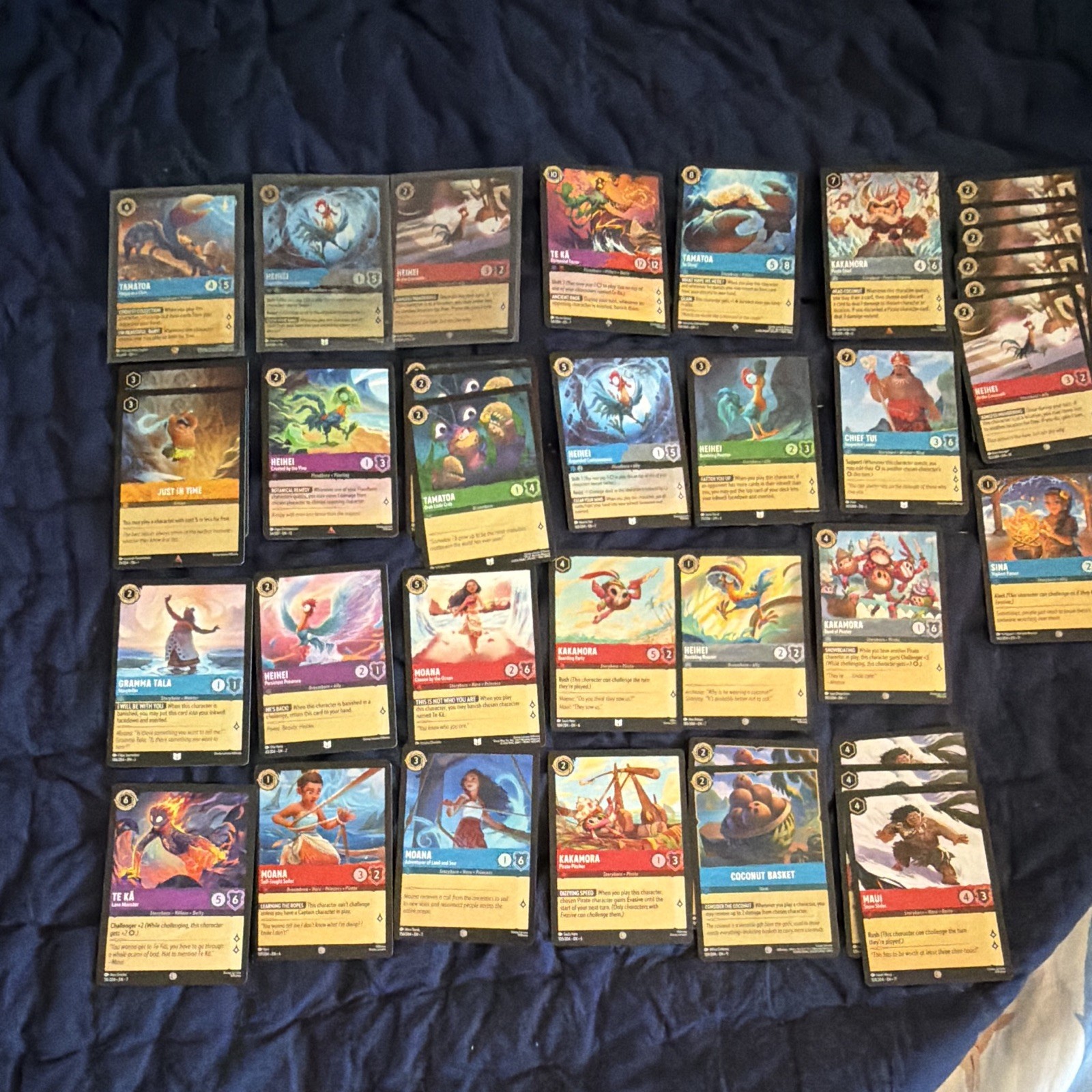 Disney Lorcana Moana Card Lot-all Cards Included (2x Foils And 1 Legendary)