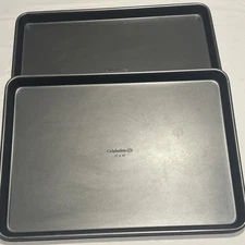 Calphalon 12 x 17 Cookie Sheet Baking Pan Half Sheet Non-Stick Vintage Lot of 2