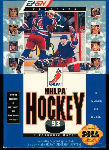 NHLPA Hockey 93 Gen For Sega Genesis Vintage