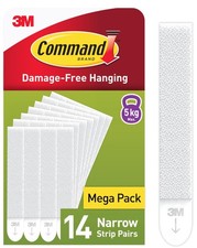 Command Picture Hanging Strips Narrow Value Pack - 14 Pairs (28 Strips) White 1.26 per strip