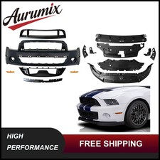 Front Bumper Cover Body Kit W Grille Lip For 2010-2014 Ford Mustang Gt500 Style
