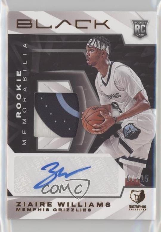 2021-22 Panini Black Rookie Memorabilia Copper /15 Ziaire Williams Auto RC lz7