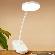 LED Reading Book Light w/Clip Flexible USB Rechargeable Bed Travel Desk Laptop