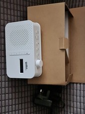 White Portable Mono DAB FM Bluetooth Radio Mains Or Battery Powered