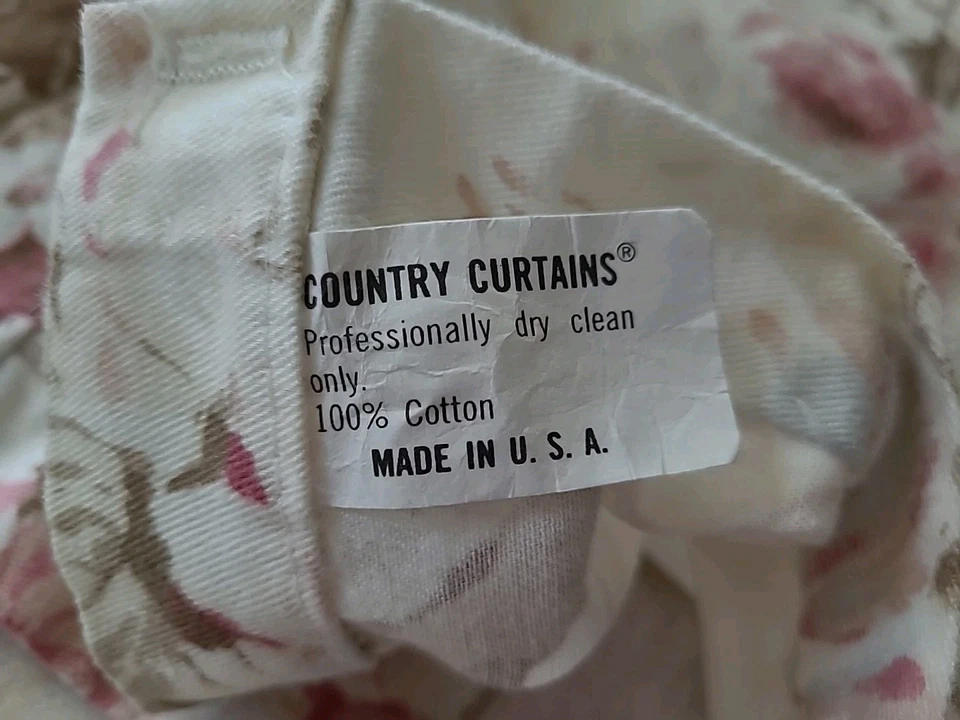 Cortinas de Ducha Marca Country Cortinas de Colección Rosa Tostado 70x70 Algodón Shabby Cottage  Foto 2 de 4