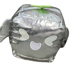 Blox Fruits Silver Cube Plush Stuffed Toy Gamer Robot 8" Tags Official Licensed