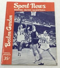 1962 Boston Celtics Vs Warriors Program 11/17 Cousy/Havlicek /Wilt chamberlain🏀