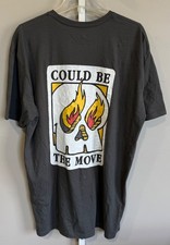 Friday Beers Skull Flames Could Be The Move Graphic T-Shirt XXL Gray New