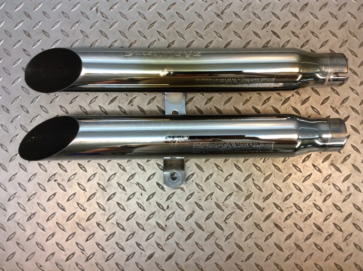 Harley-Davidson Chrome 1-3/4in. Diameter Motorcycle Silencers