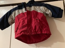 Children's Place Toddler Boy's Winter Coat Multicolor Zip Up Hood Size 18 Mos