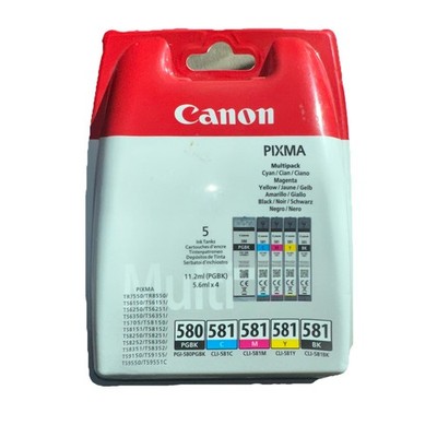 Genuine Canon PGI- 580XL/CLI-581 Multipack Ink Cartridge For Pixma TS6350 TR7550
