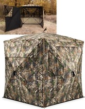 Hunting Blind 360 See Through, Pop Up Ground Blind with Large Door  3-4 Person