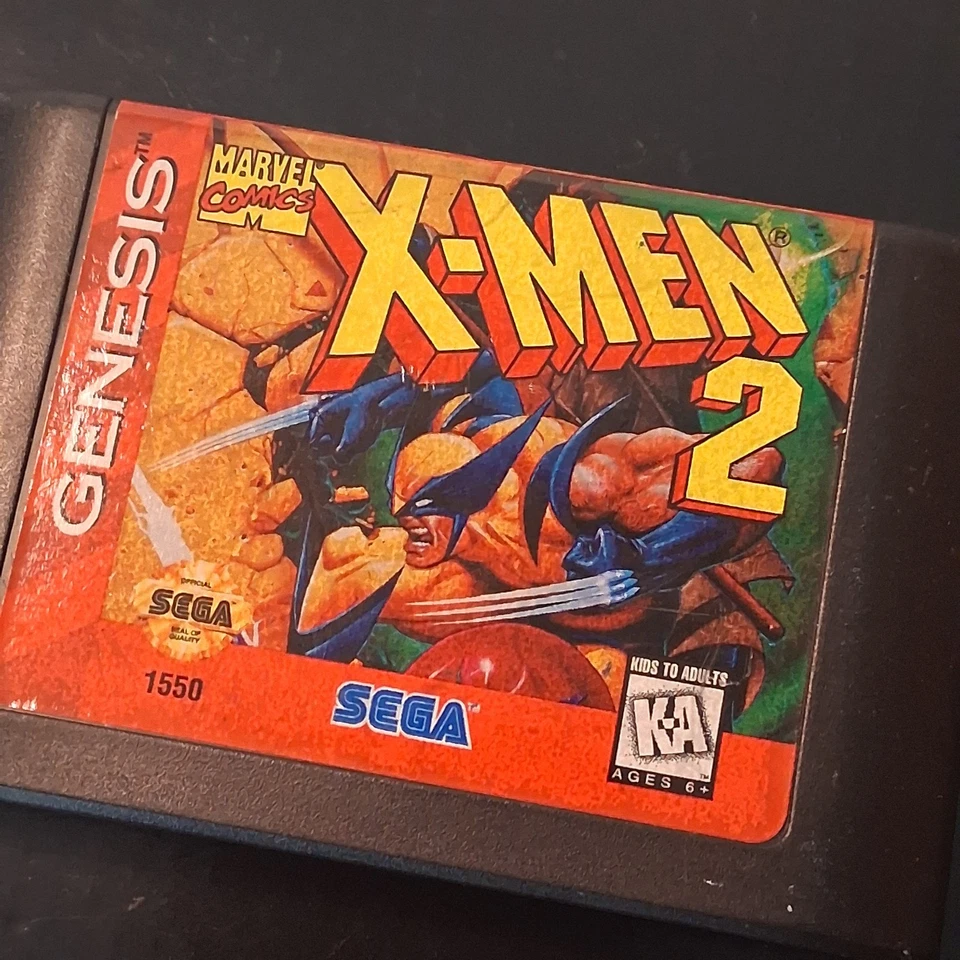 X-Men 2 II The Clone Wars Sega Genesis Vintage classic original  Game Cartridge - Image 2 of 4