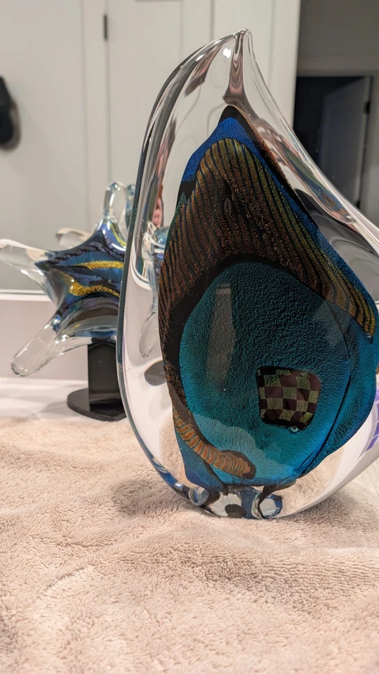 Thunderbird Katchina Firmado Arena Arte Vidrio Étnico Suroeste Estatua Decoración Foto 2 de 4