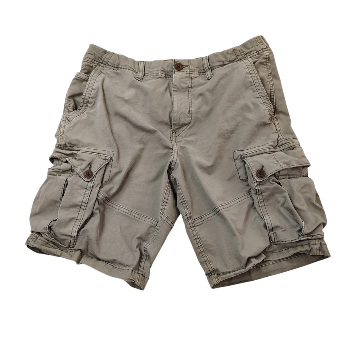 Short American Eagle Homme Taille 28 Marron - Chino Coton Stretch, Niveau Supérieur Flex