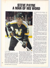 Vtg 1980 Steve Payne Minnesota North Stars All-Star NHL Hockey News Article Ad
