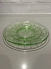 Jeannette Doric Green Uranium depression glass plate