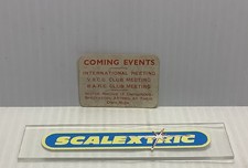 ORIGINAL SCALEXTRIC A233 ENTRANCE or A238 TIMEKEEPERS (COMING EVENTS SIGN ONLY)
