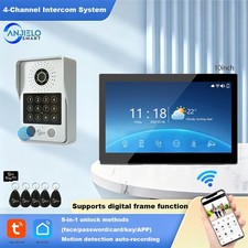 5-in-1 Wired Video Door Phone, 10" Touch Screen, Tuya APP Remote Unlock, Motion