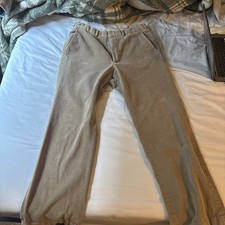 Vintage Orvis Corduroy Pants USA Made Mens 34x29 Tan Khaki Chino Trousers