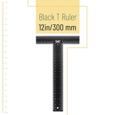 - T Square, T Ruler, 12 inch Metal Ruler, T Square Ruler, Drafting Tools, Archit