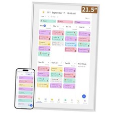 Smart Digital Calendar: 21.5-Inch Electronic Wall Calendars  21.5 Inch White