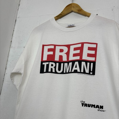 #ad Vintage 98’ Truman Show Promo T Shirt Movie Film 90s White Tee Size XL RARE $200.00