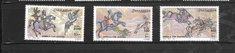 SOMALIA 1999 ANIMALS FOR HUNTING MNH XF   EXCELLENT TOPICAL PICTORIAL STAMP SET