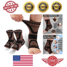 Copper Ankle Brace Compression Sleeve: Pain Relief & Support for Active Living