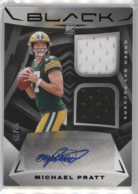 2024 Panini Black Rookie Signature Materials 90/99 Michael Pratt Auto RC 1k0w