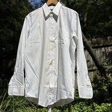 CHRISTIAN DIOR MONSIEUR Le Cachet De Dior VTG Formal Shirt 15.5 x 34 White NWT