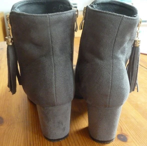 boots daim femme, gris, T40 - Photo 3/4