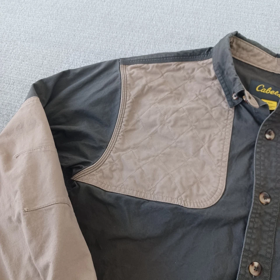 Cabela's Hunting Shirt Mens Medium Gray Shooting Shirt Button Down - Image 4 of 4
