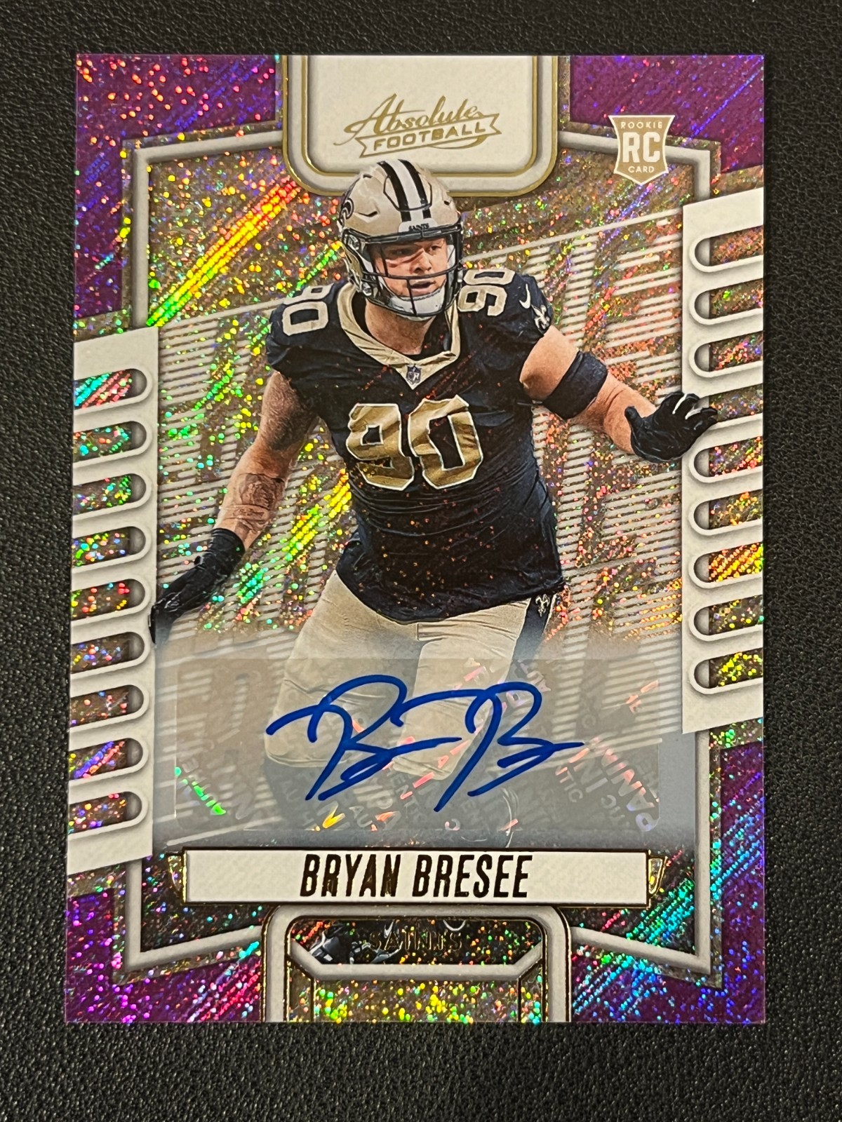 Bryan Bresee 2023 Absolute Rookie Auto Purple /5 Saints