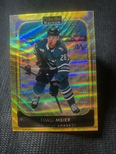 21-22 O-PEE-CHEE PLATINUM NEON YELLOW SURGE - TIMO MEIER #154 SAN JOSE SHARKS