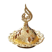  Incense Burner Hollow Golden Tower Oil Burner Arab Style Censer Holder Ornament