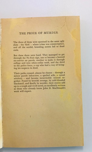 The Price of Murder by John D MacDonald Vintage Fawcett Paperback Crime Thriller - Picture 7 of 12
