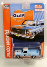 1973 '73 CHEVY CHEYENNE PICKUP TRUCK GULF GAS OIL MIJO AUTO WORLD DIECAST 2020